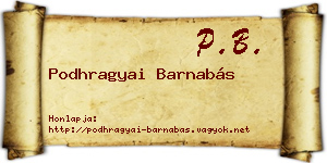 Podhragyai Barnabás névjegykártya